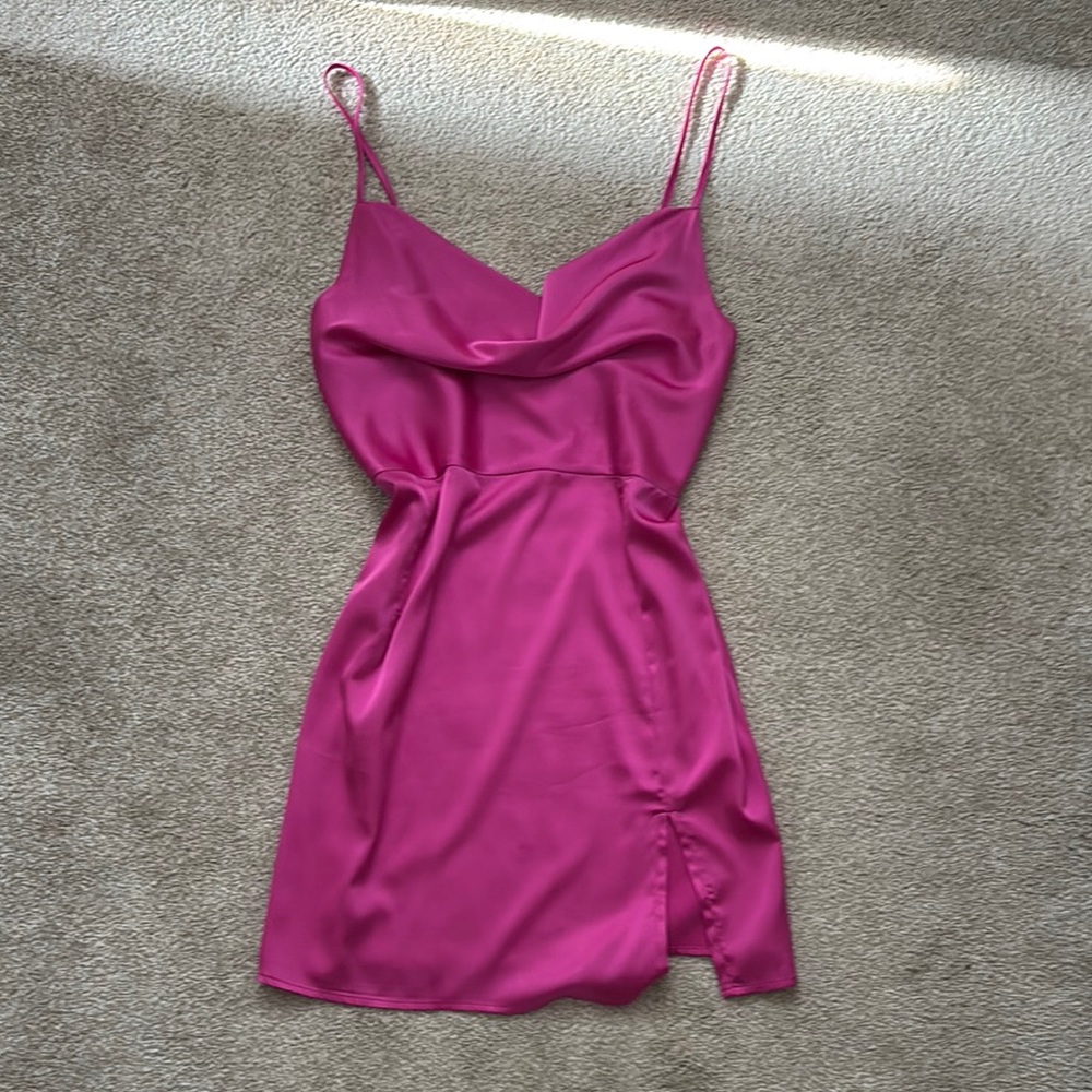 Elegant Pink Slip Dress